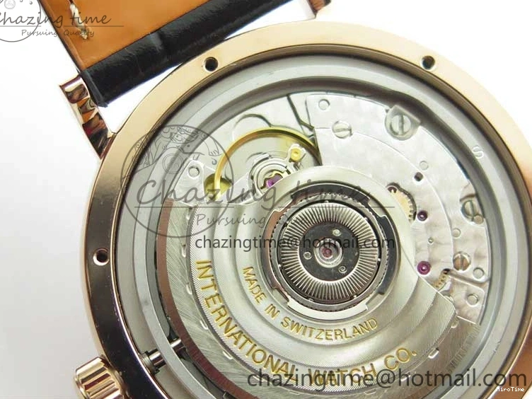 MIROTIME 1228 Durable Portofino 37mm RG V7F 1:1 Best Edition Gray Dial Diamonds Bezel on Black Leather Strap A 7089